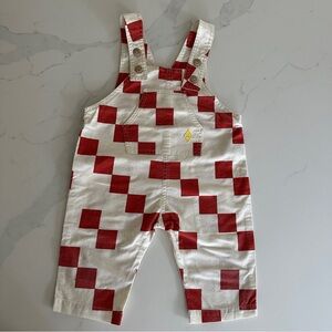 Chic Red and White Kids Overalls